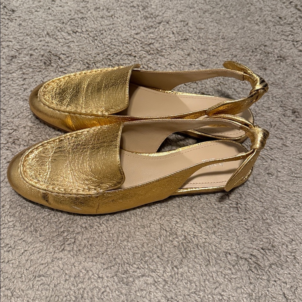 Botkier Metallic Gold Loafers - Picture 2 of 4